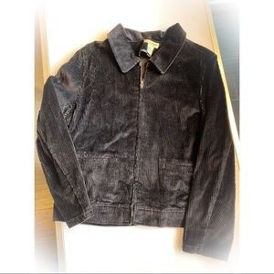 Black zip up corduroy jacket from